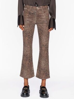 FRAME Brown & Black Leopard Print Le Crop Mini Boot Jeans - 25 W
